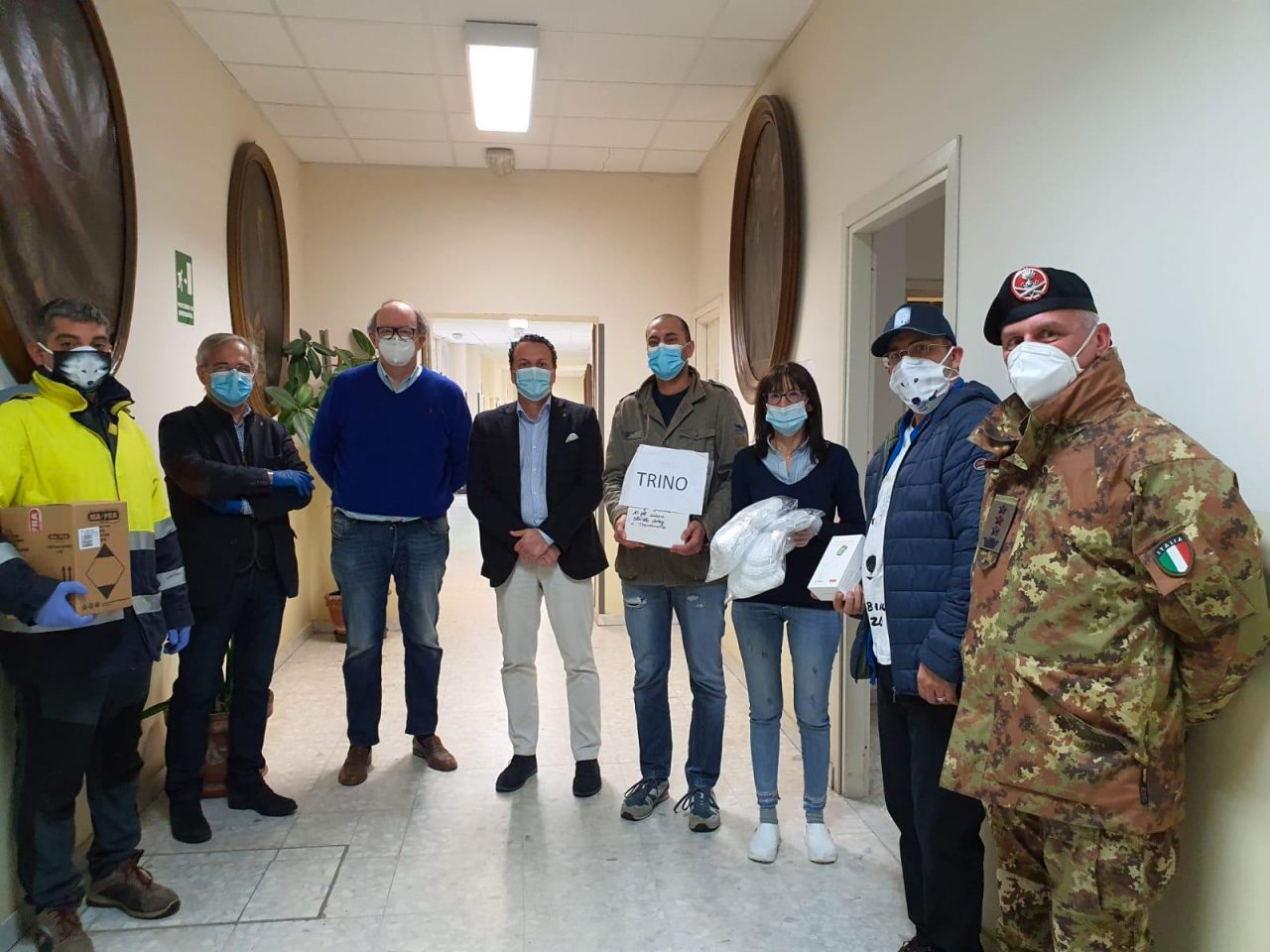 Olmo dona all’Ipab di Trino dispositivi di protezione individuale