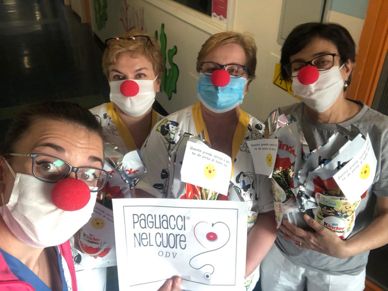 Le uova di Pasqua dei Pagliacci nel Cuore per la pediatria dell’ASL di Vercelli