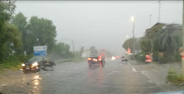 Epocale nubifragio su Vercelli