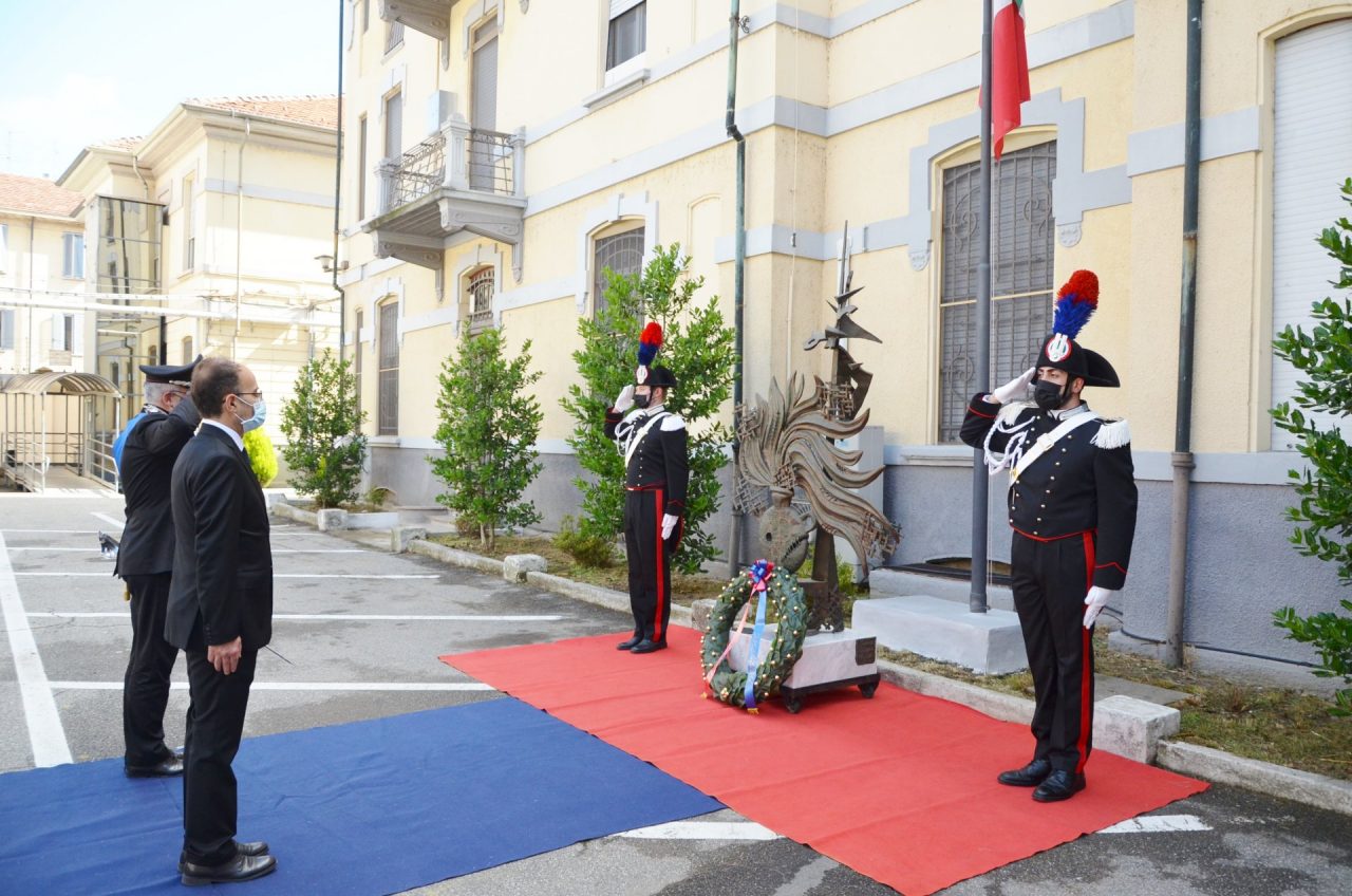 Festa dei Carabinieri: cerimonia sobria, calati i reati rispetto al 2019