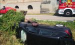 Auto nel canale: conducente in codice giallo