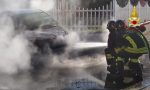 Livorno Ferraris: auto a GPL in fiamme