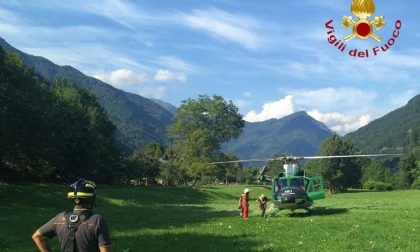 Valsesia: escursionista bloccato su una cengia salvato dall'elicottero