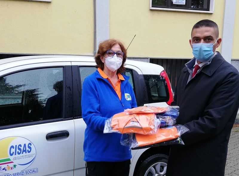 Tute anti Covid per il Cisas di Santhià