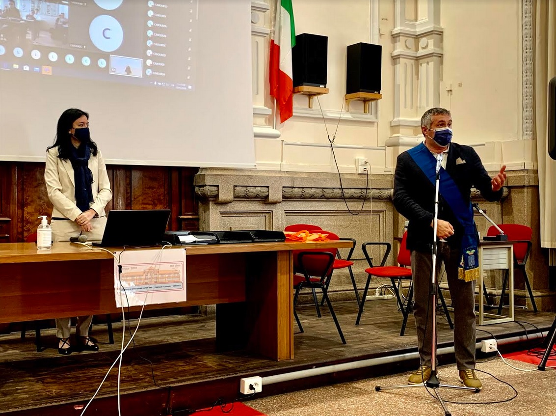 Ministra Azzolina visita l’istituto Cavour