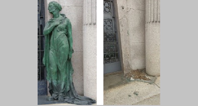 Cimitero monumentale: si rubano anche le statue