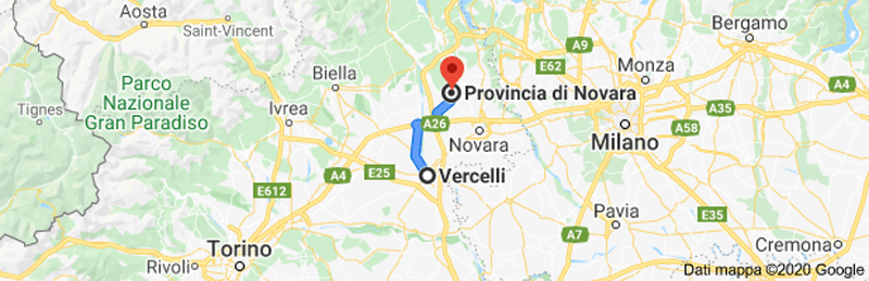 Vercelli-Novara: come arrivarci e raggiungerci