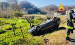 Auto ribaltata: la conducente in ospedale