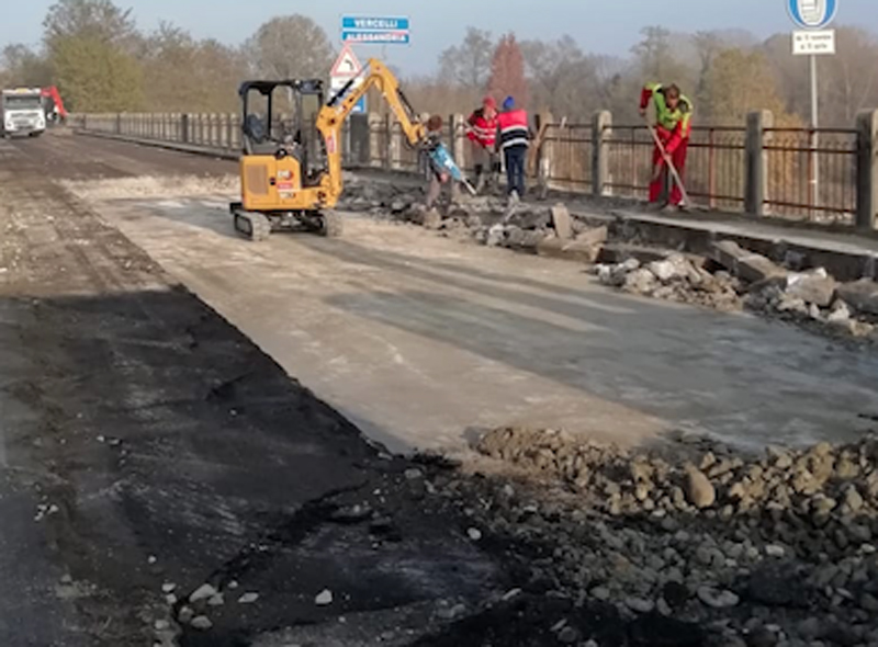 Ponte sul Po Trino-Camino: progressi del cantiere