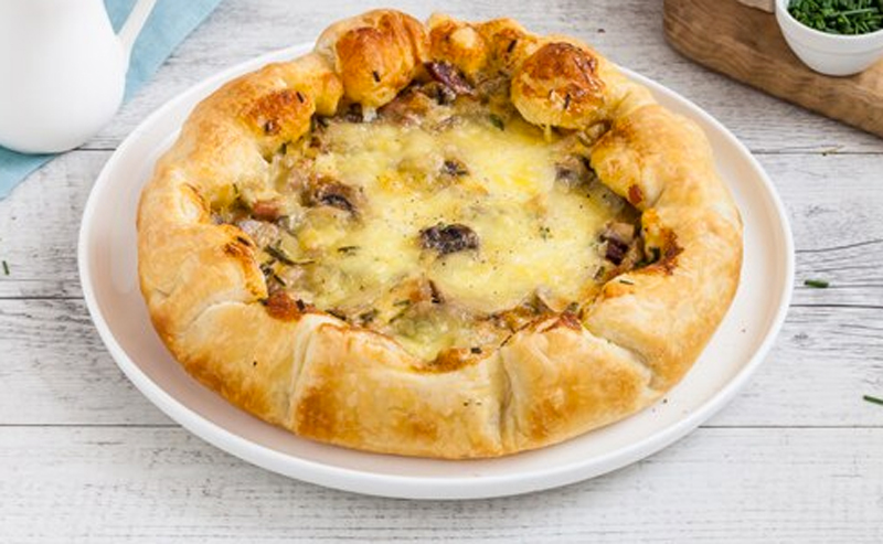 Torta salata ai funghi, facile e veloce