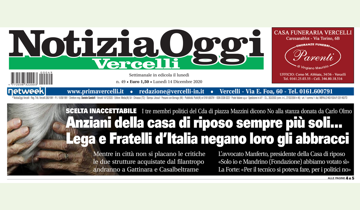 Casa di Riposo: “il no agli abbracci è solo una vergognosa scelta politica”