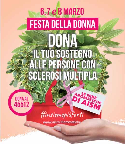 Le “Erbe Aromatiche” di AISM per la Festa della donna