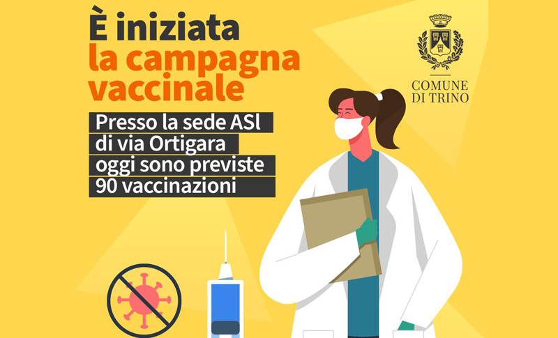 Trino: effettuate le prime 90 vaccinazioni agli over 80