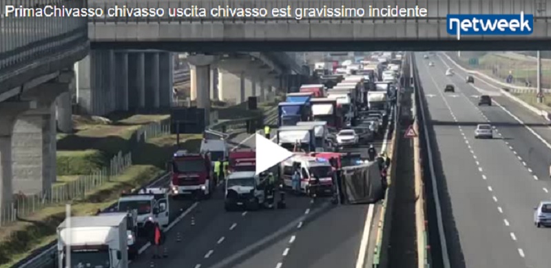 Mortale sulla A4 a Chivasso, traffico bloccato