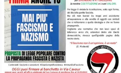 Vercelli Antifascista: raccolta firme per la legge Stazzema