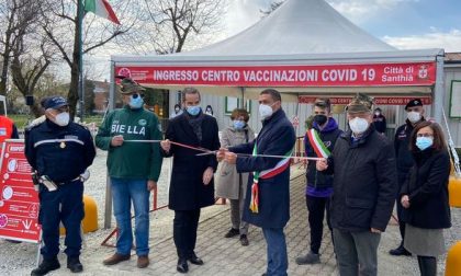 Santhià: inaugurato centro vaccinale nella sede degli Alpini