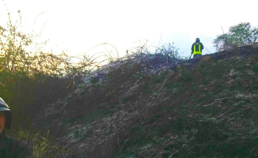 Crescentino: incendio nella zona dell’ex torbiera a San Genuario