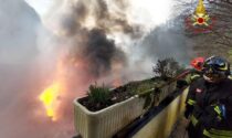 Incendio in una sfilacciatura a Rocca Pietra