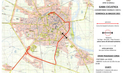 "Gran Fondo Mangia e Bevi Vercelli-Monferrato": tutte le limitazioni al traffico