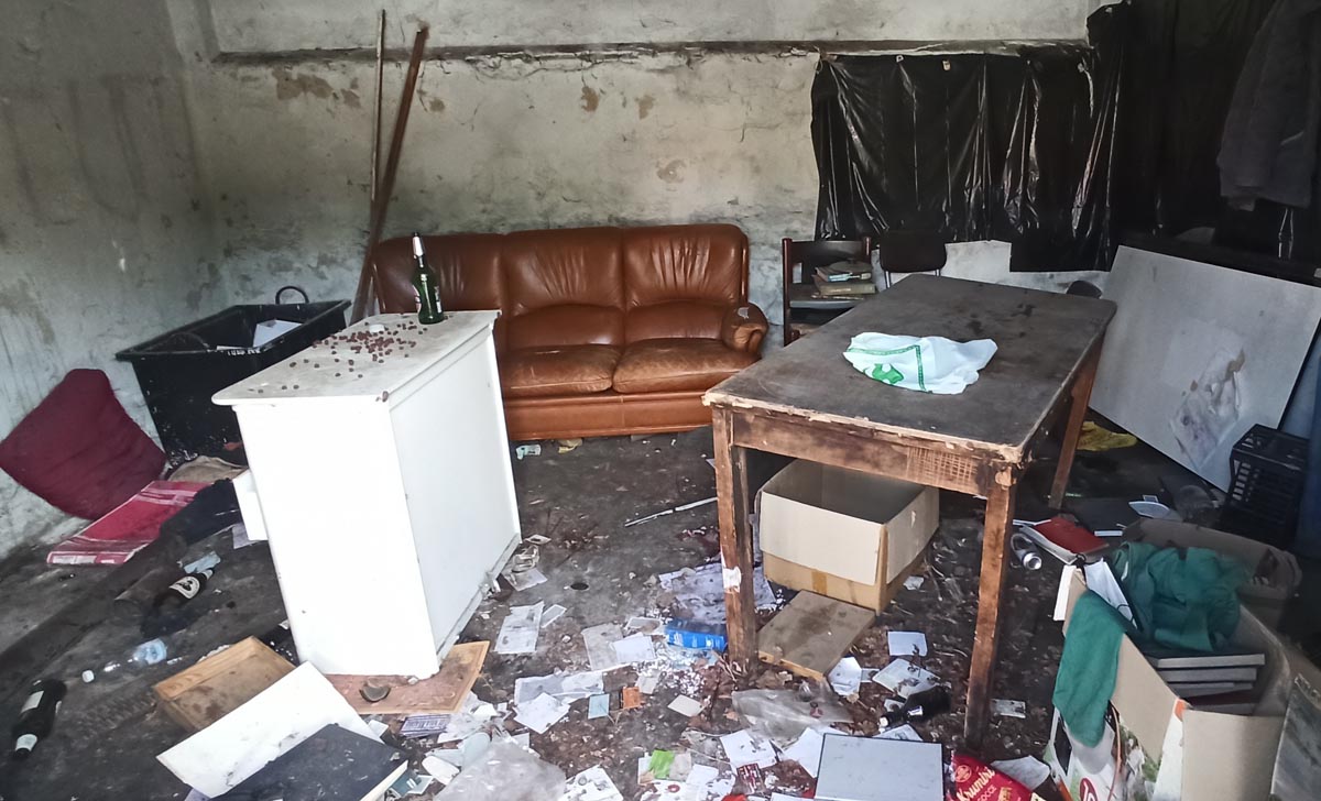 Caserma Garrone: le “casette” discarica