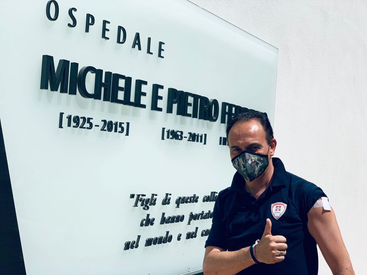 Cirio vaccinato venerdì 25 giugno all’Hub dell’ospedale di Verduno