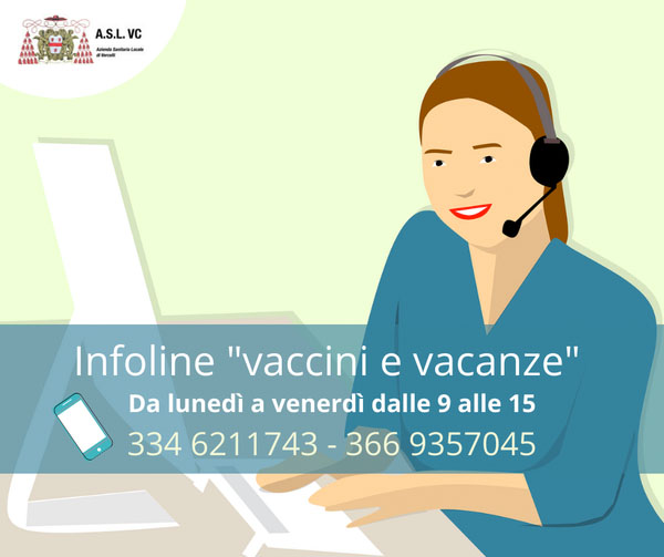 “Vaccini e vacanze”: l’Asl attiva l’infoline per per la gestione