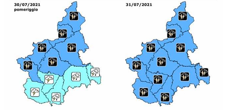 Meteo in peggioramento: allerta gialla per Valsesia e bassa vercellese