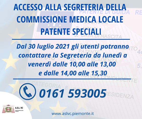 Visite patenti speciali: nuove modalità di accesso per la prenotazione
