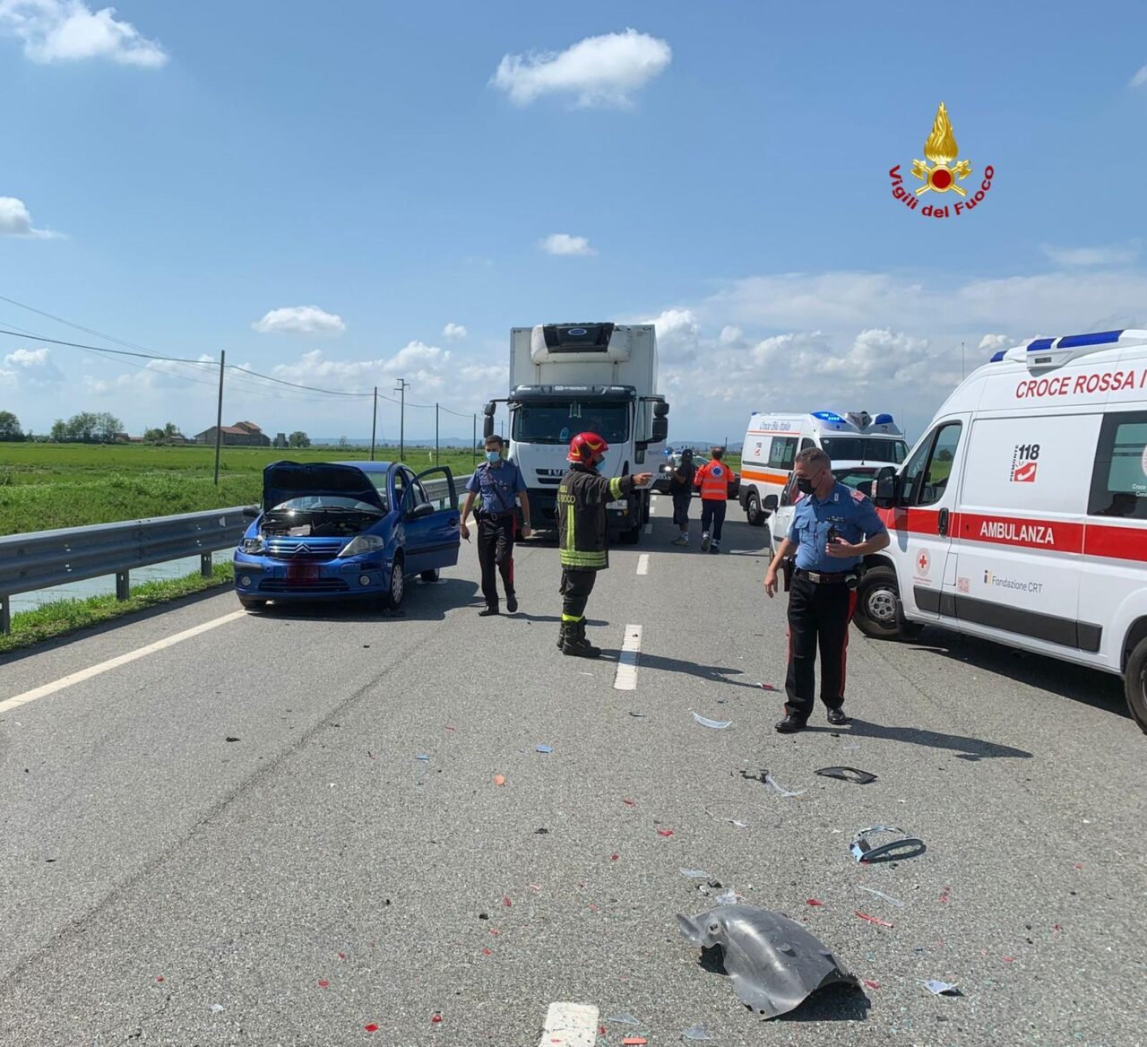 San Germano: incidente dopo la rotonda in ospedale anche due minori