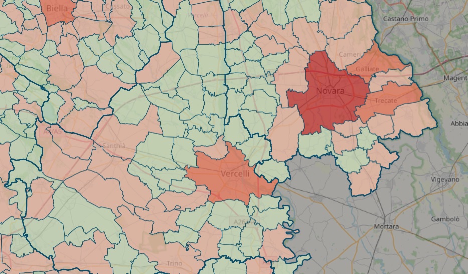 Covid Vercelli i casi tornano a salire