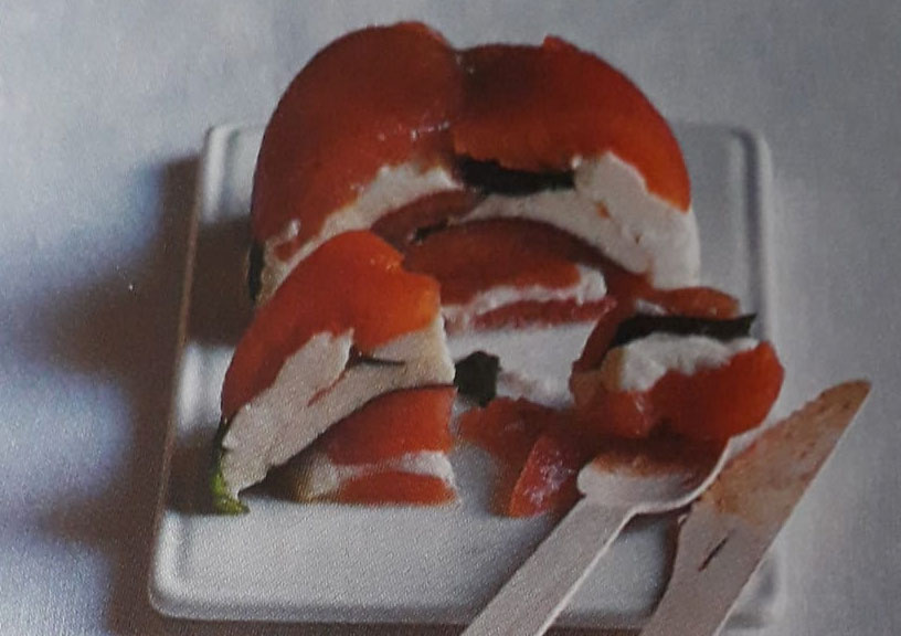 Terrina di pomodori canditi e mozzarella