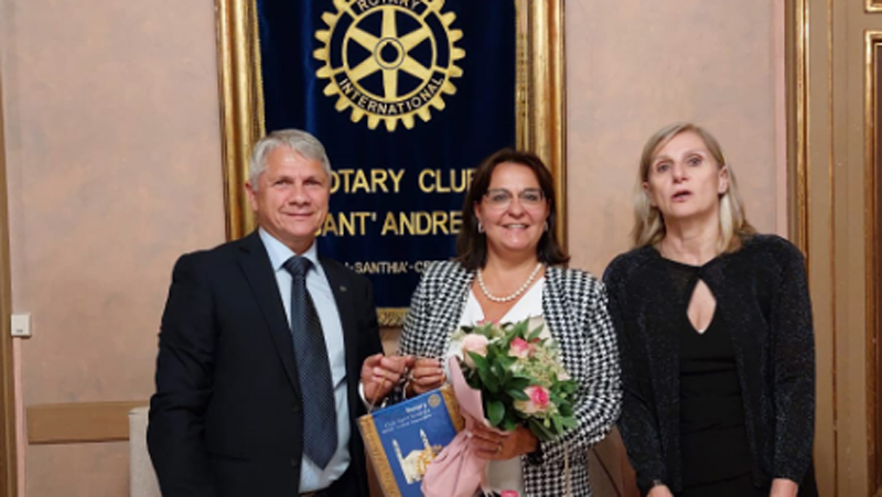 Sandra Del Piccolo al Rotary Sant’Andrea Vercelli-Santhià-Crescentino