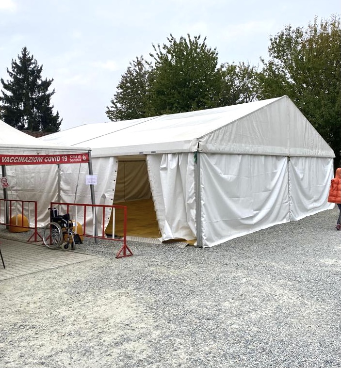 Nuova termostruttura al centro vaccinale di Santhià