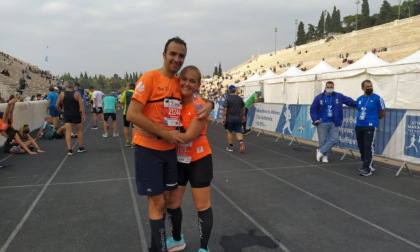 Giulia e Marco, due vercellesi alla Maratona di Atene