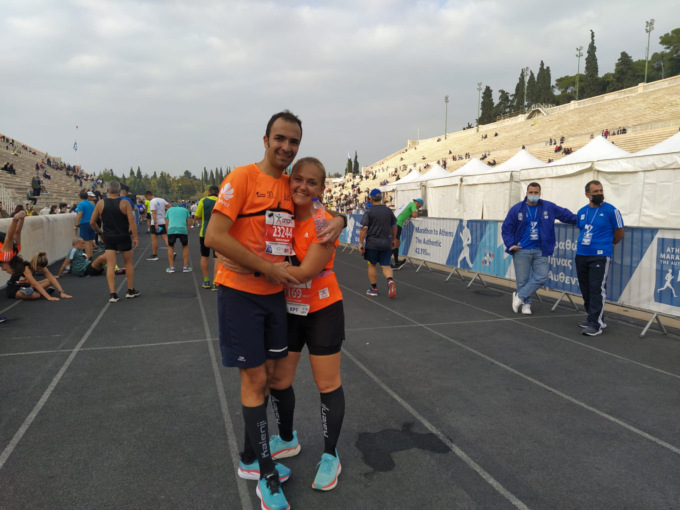 Giulia e Marco, due vercellesi alla Maratona di Atene