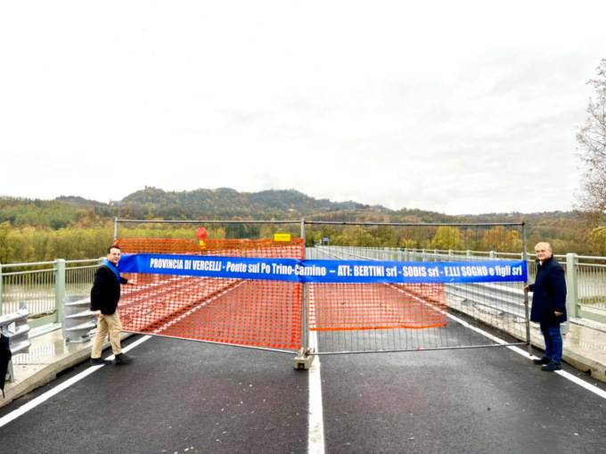 Trino: riaperto il ponte su Po