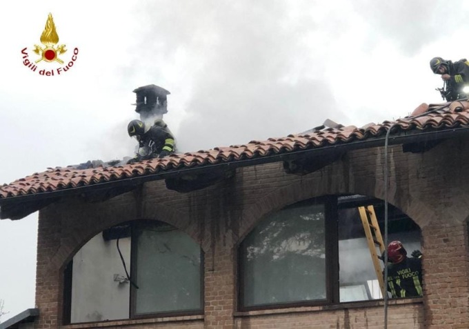 Incendio in frazione Cardatori, a Verrua Savoia