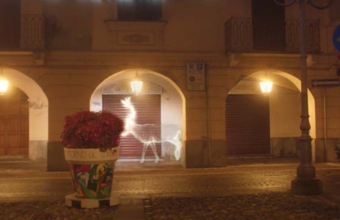 Una Renna a Trino… Gli auguri del Sindaco Pane