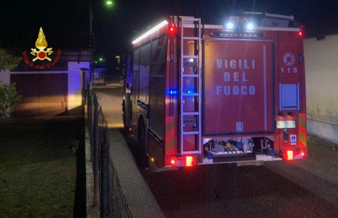 Camino a fuoco in un’abitazione di Bianzè