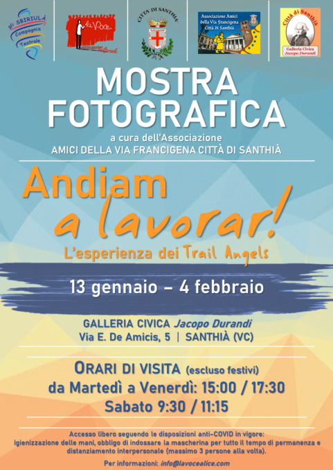 La Galleria Civica Durandi apre l’anno con la mostra fotografica “Andiam a lavorar! L’esperienza dei Trail Angels”