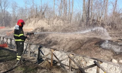 Incendio nelle campagne di Gattinara: intervengono i Vigili del Fuoco