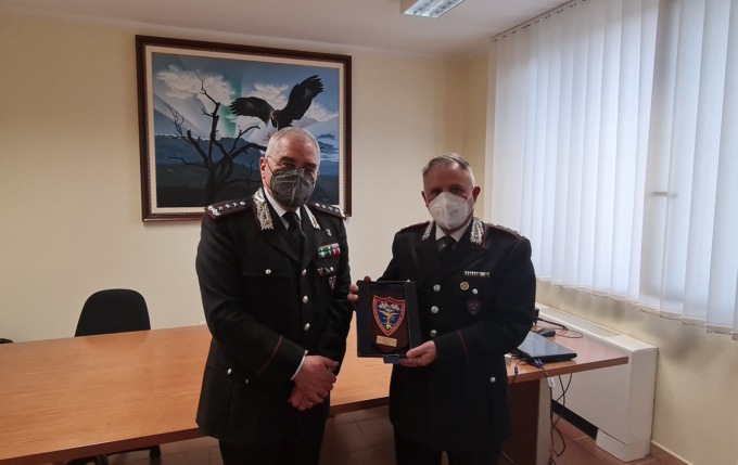 Carabinieri Forestali Vercelli: visita del generale Antonio Pietro Marzo