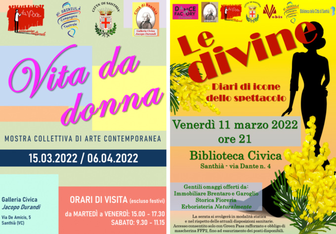 Doppio appuntamento a Santhià con l’Associazione Culturale La Voce ODV e Gli Sbiriulà per celebrare la donna