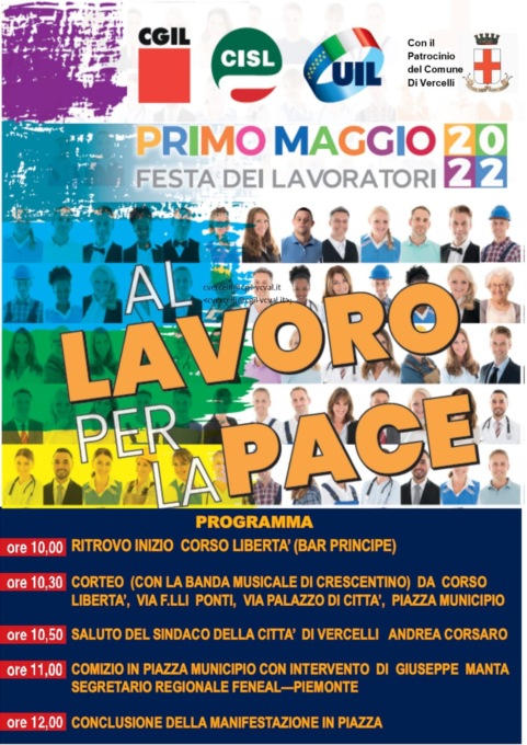 Primo maggio, al lavoro per la pace