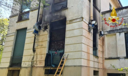Incendio nell'edificio dell'ex OPN