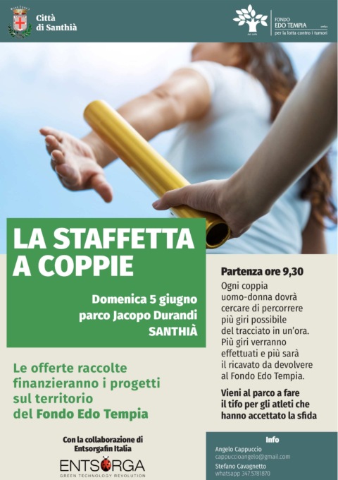 Si torna a correre a Santhià: il 5 giugno la staffetta solidale