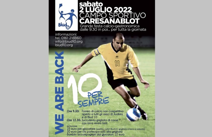 Ritorna “10xsempre”: il torneo calcio gastronomico di Biud10