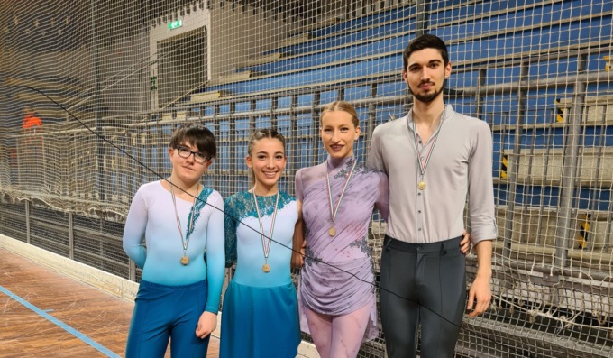 Coppie dello Skating Vercelli vincenti ai Campionati Regionali Fisr