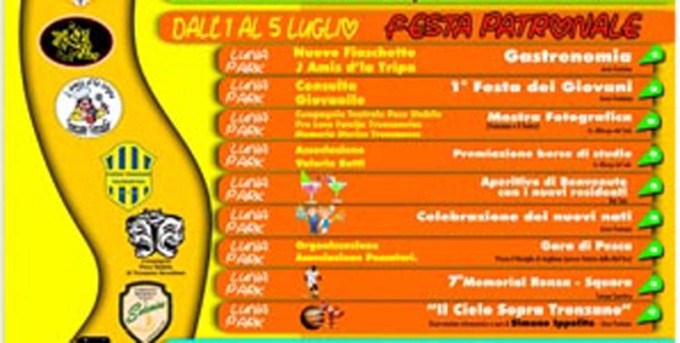 Tronzano: da venerdì 1 a martedì 5 luglio Festa Patronale SS. Pietro e Paolo