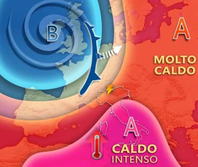 Meteo: caldo intenso, ma anche rapidi e forti temporali
